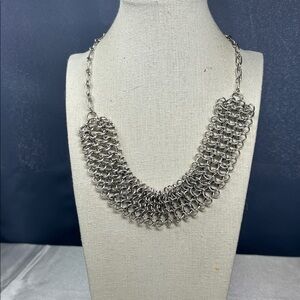 Banana Republic Chainmail Silver Tone Necklace